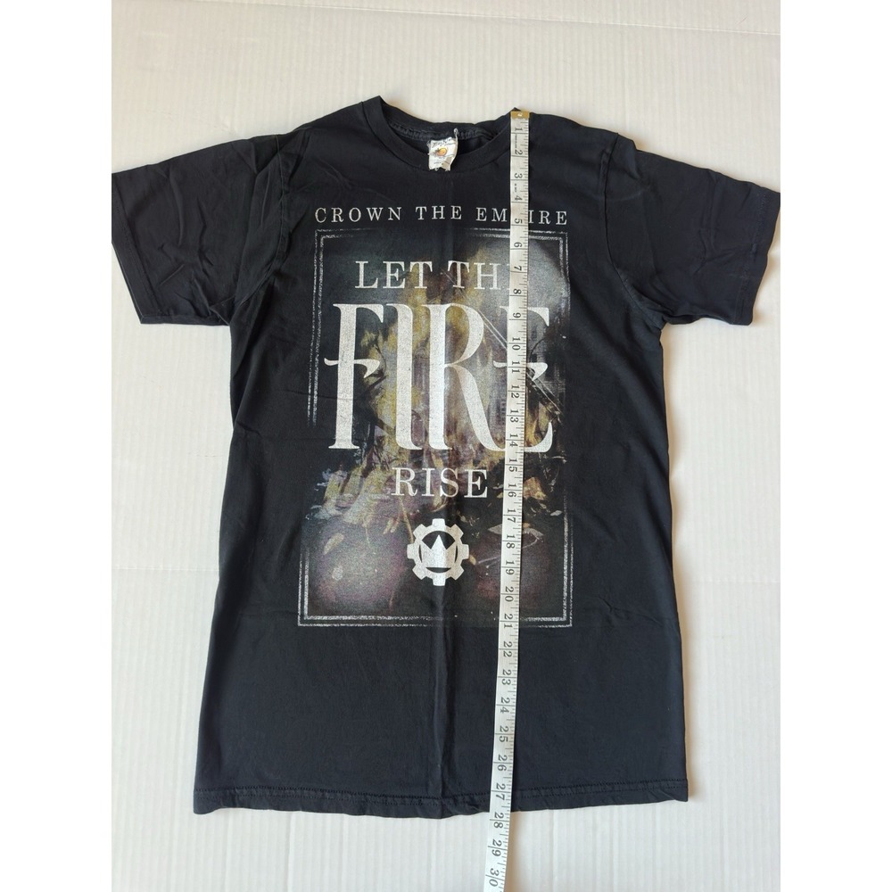 Crown The Empire Let The Fire Rise Black Graphic Band Tee Shirt Mens Medium - Picture 6 of 7
